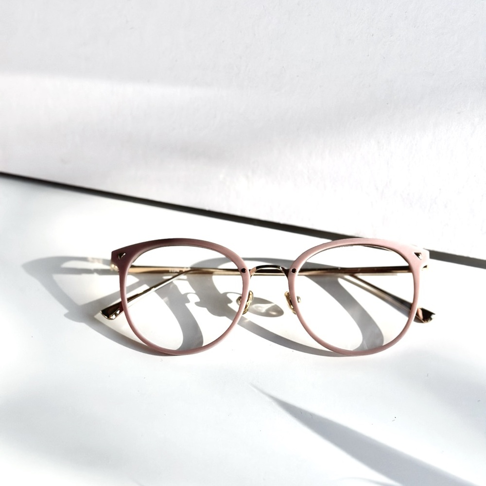 TIJN pink non-prescription glasses